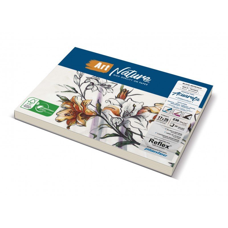 BLOCK ART NATURE MULTITECNICA 230 GRS ENCOLADO A4 x 20H 89787