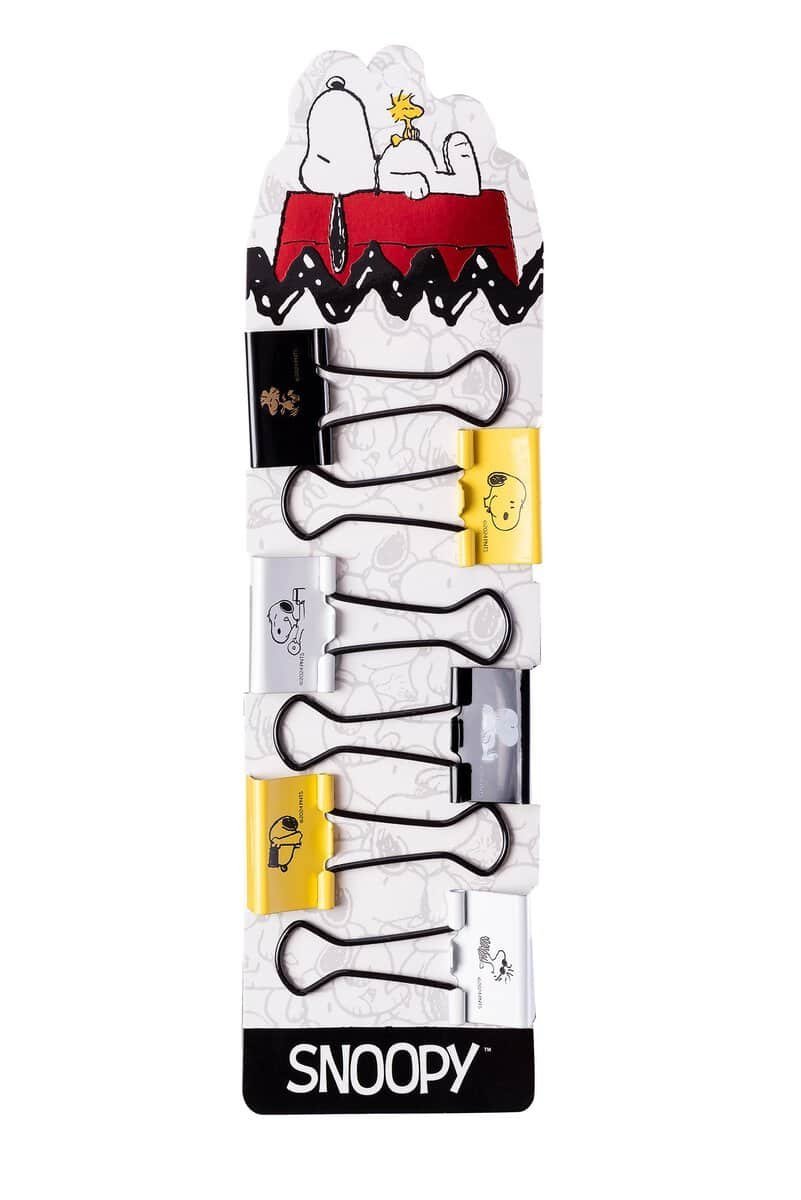 MOOVING AT WORK SNOOPY BINDER CLIPS  25 MM x 6   1342020201
