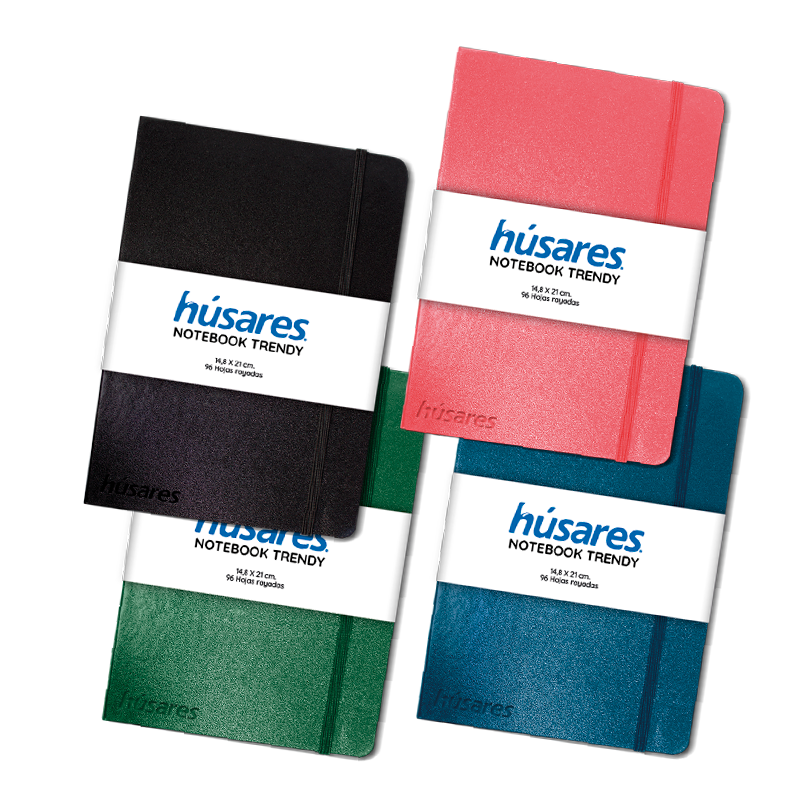 LIBRETA HUSARES NOTEBOOKS TRENDY 9×,14 80 HS RAYA  6283