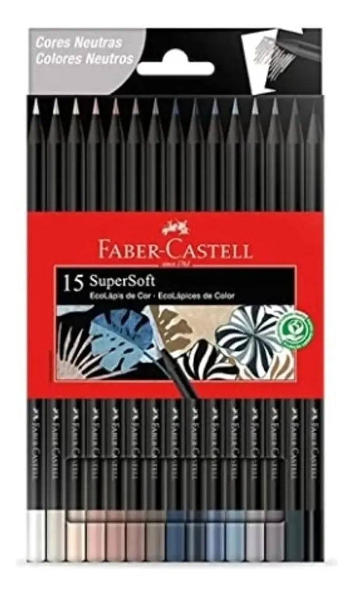 LAPIZ FABER CASTELL ECOLAPIZ SUPERSOFT x 15 NEUTROS