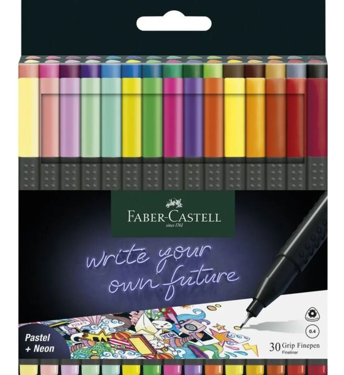 MARCADOR FABER CASTELL GRIP FINEPEN x 30 COLORES