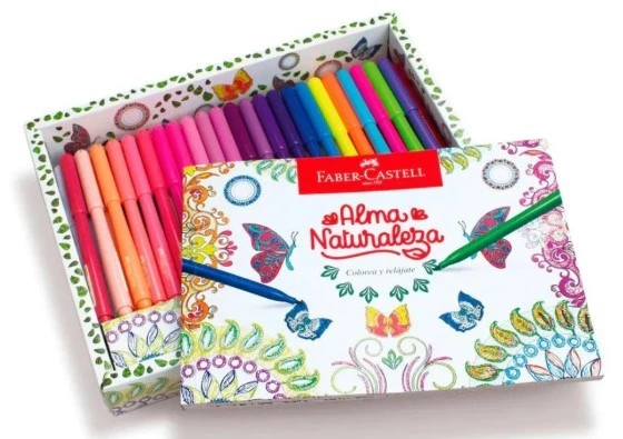MARCADOR FABER CASTELL SET ALMA NATURALEZA x 60 MARCADORES
