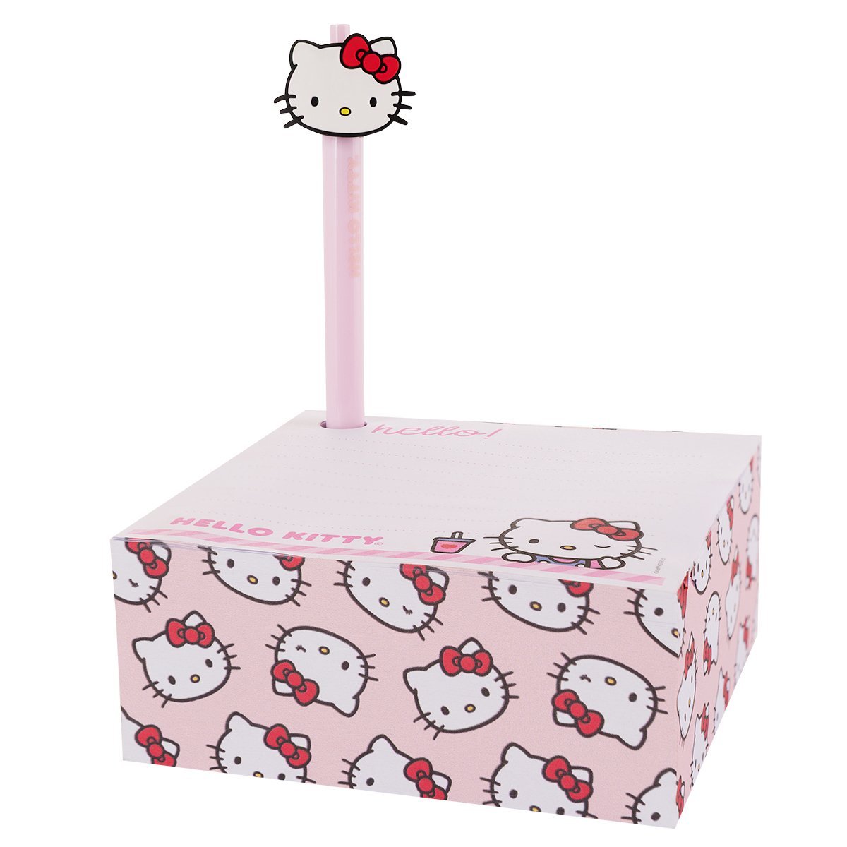 MOOVING AT WORK HELLO KITTY STICKY BLOCK PEN HOLDER 1652100118