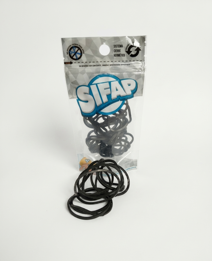 BANDAS ELASTICAS SIFAP x 16 GRS NEGRO