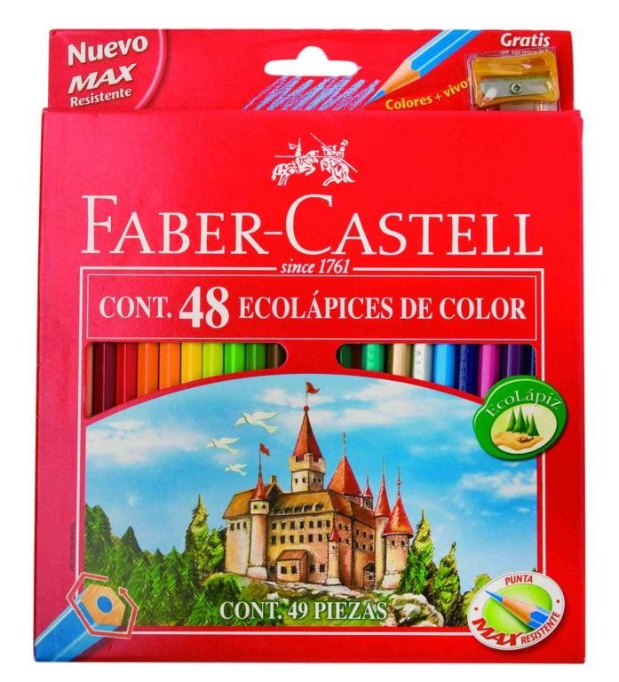 LAPIZ FABER CASTELL ECOLAPIZ x 48 COLORES LARGOS