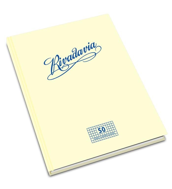 CUADERNO RIVADAVIA TAPA DURA 50 HOJAS CUADRO