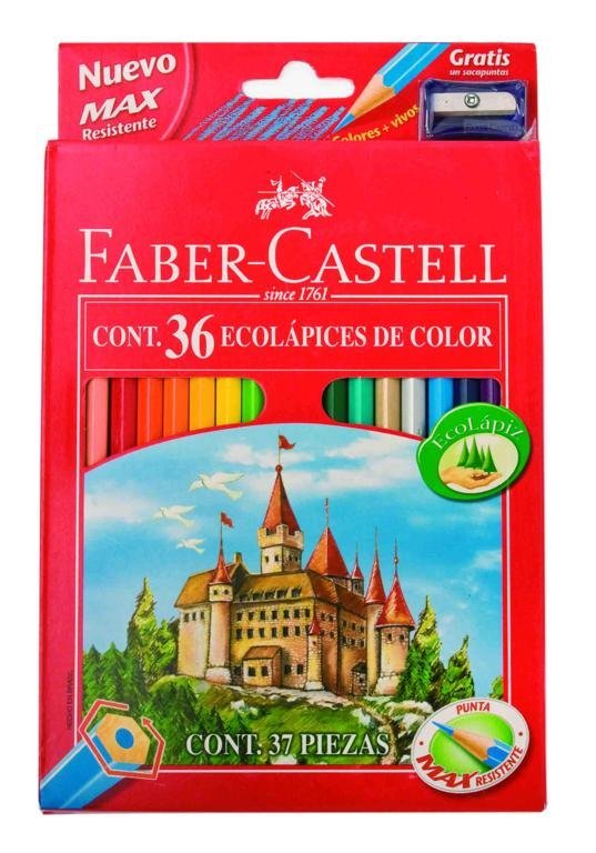 LAPIZ FABER CASTELL ECOLAPIZ x 36 COLORES LARGOS