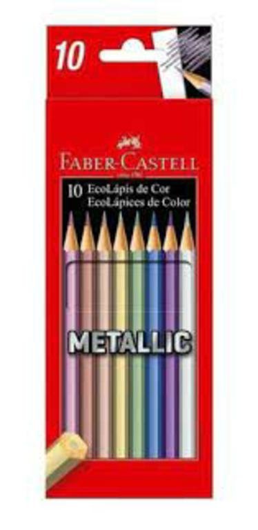 LAPIZ FABER CASTELL ECOLAPIZ x 10 METALICO