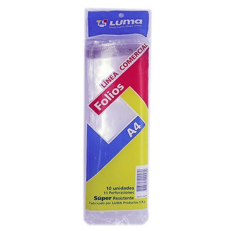 FOLIO A4       x  10 U SUPER        LUMA