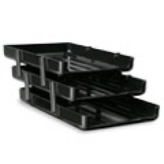 BANDEJA PAPELERA 3 PISOS PLASTICA OFICIO CON BISAGRA   430