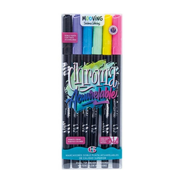MARCADOR COLORING LONG DOBLE PUNTA ACUARELABLE x 6 3091806