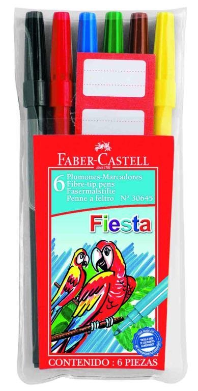 MARCADOR FABER CASTELL X  6 ESCOLAR 5301
