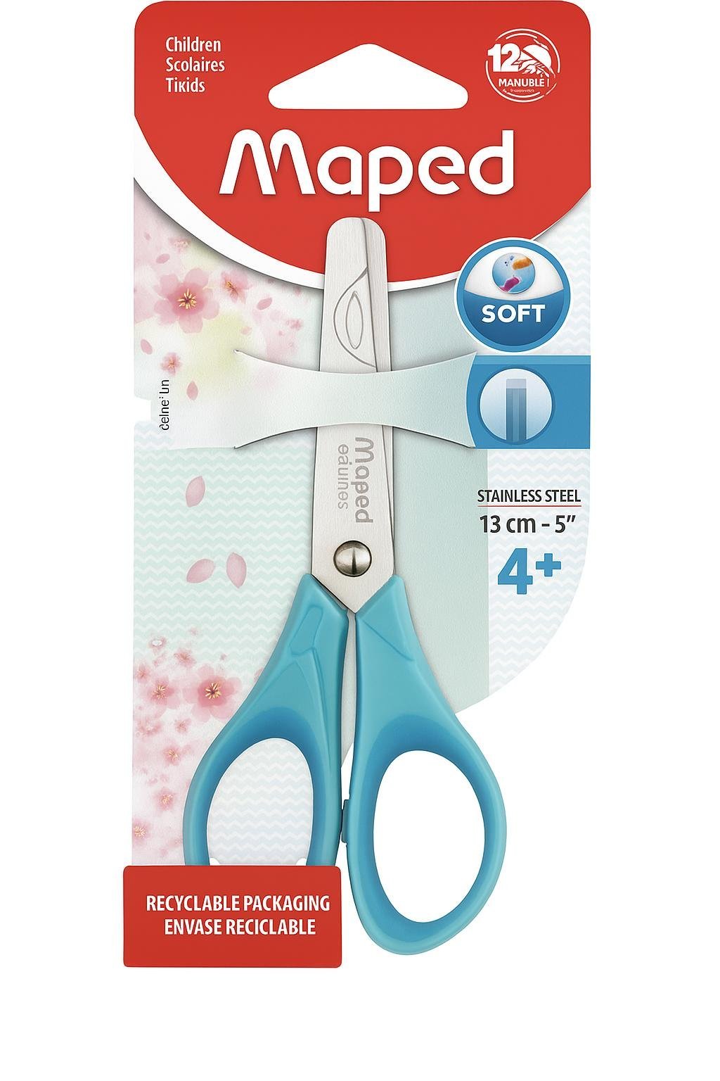 TIJERA MAPED ESSENTIALS SOFT PASTEL 13 CM   464411