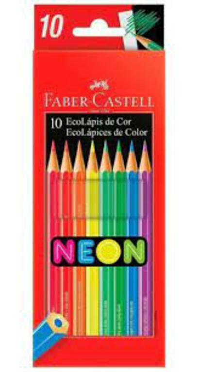 LAPIZ FABER CASTELL ECOLAPIZ x 10 NEON     120410N
