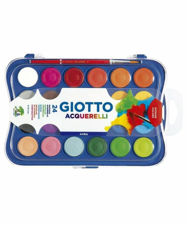 ACUARELA GIOTTO CON TAPA x 24 COLORES