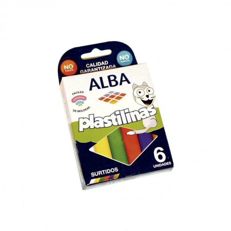 PLASTILINA ALBA X 6 COLORES