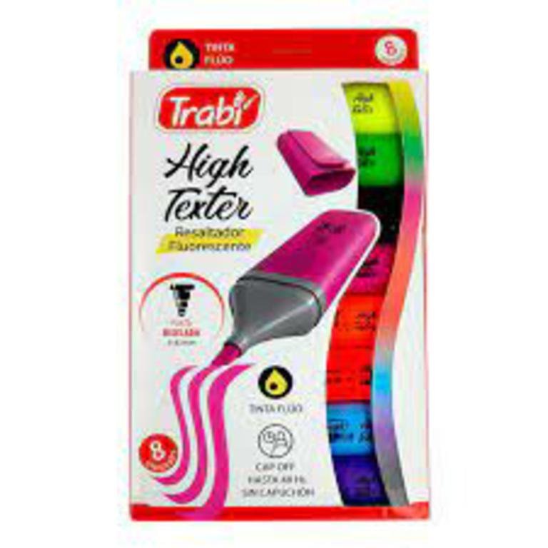 RESALTADOR TRABI HIGH TEXTER x 8 COLORES