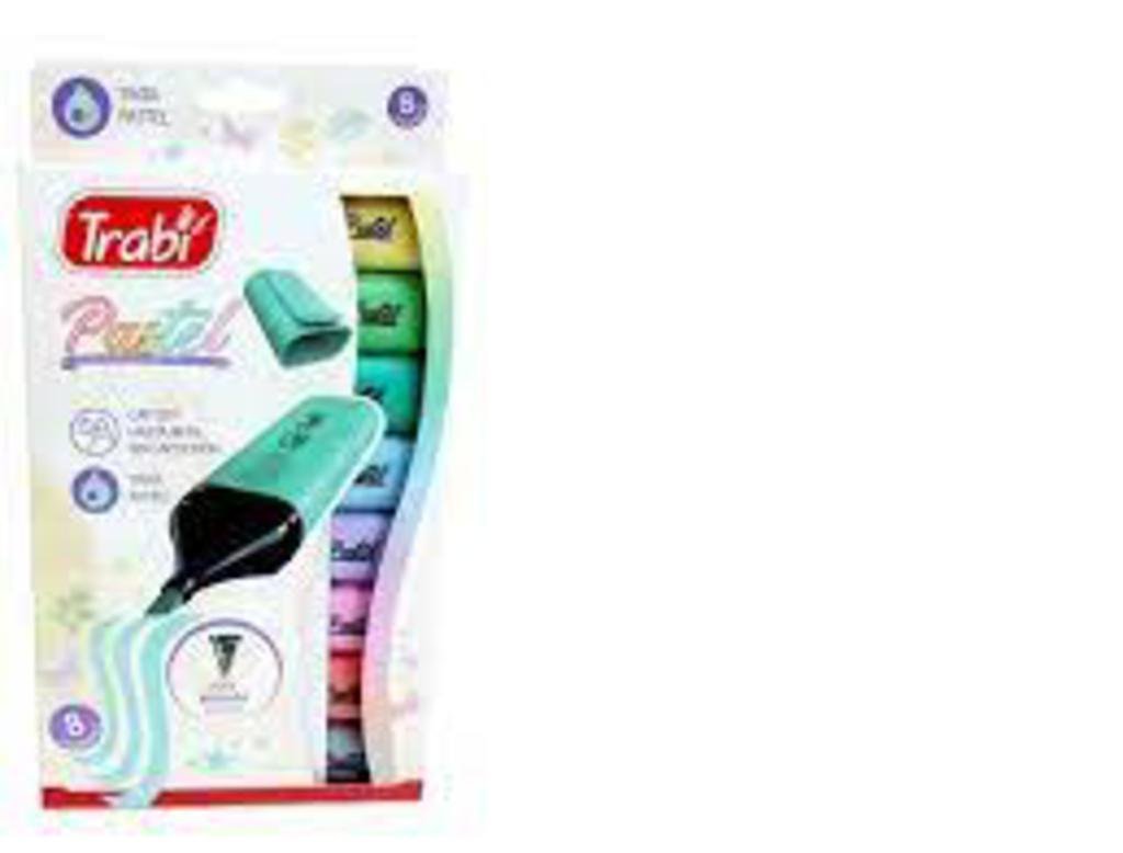 RESALTADOR TRABI PASTEL x 8 COLORES