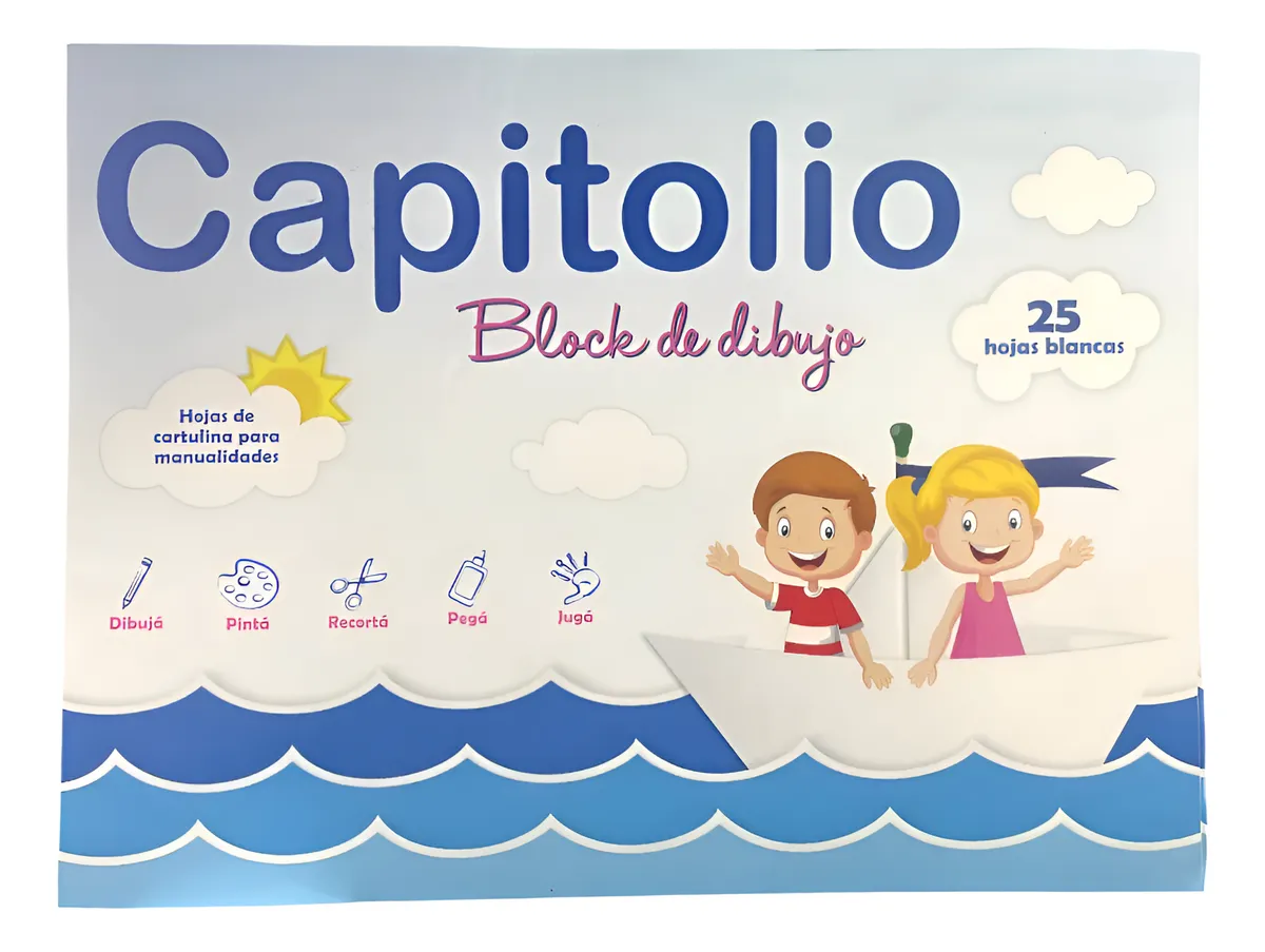 BLOCK CAPITOLIO DIBUJO BLANCO N 5  25 HOJAS  6330