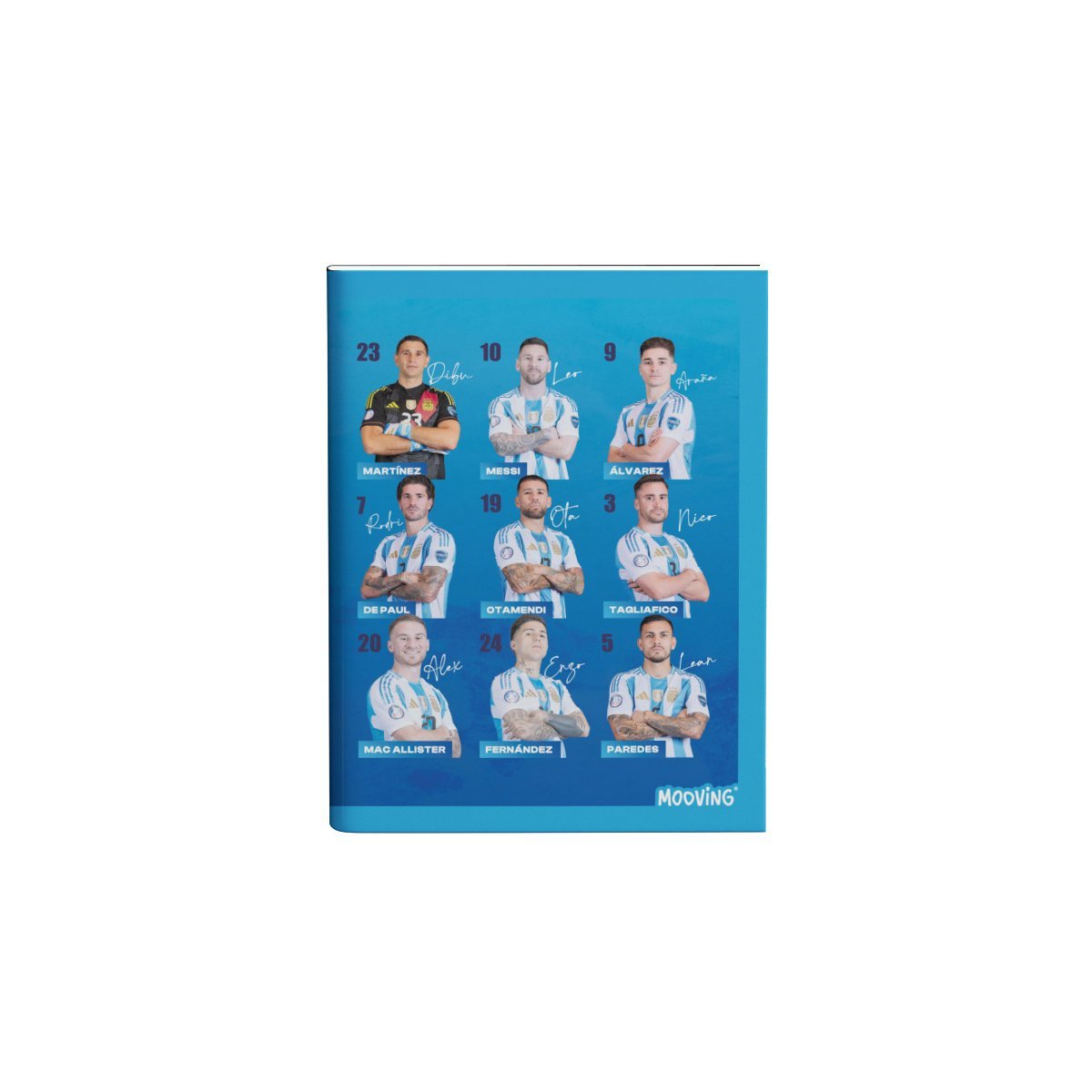 CUADERNO MOOVING 16×,21 TAPA FLEXIBLE AFA SELECCION x 48 HJS