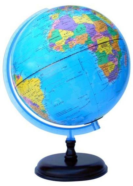 GLOBO TERRAQUEO BASE MADERA 25 CM    259W