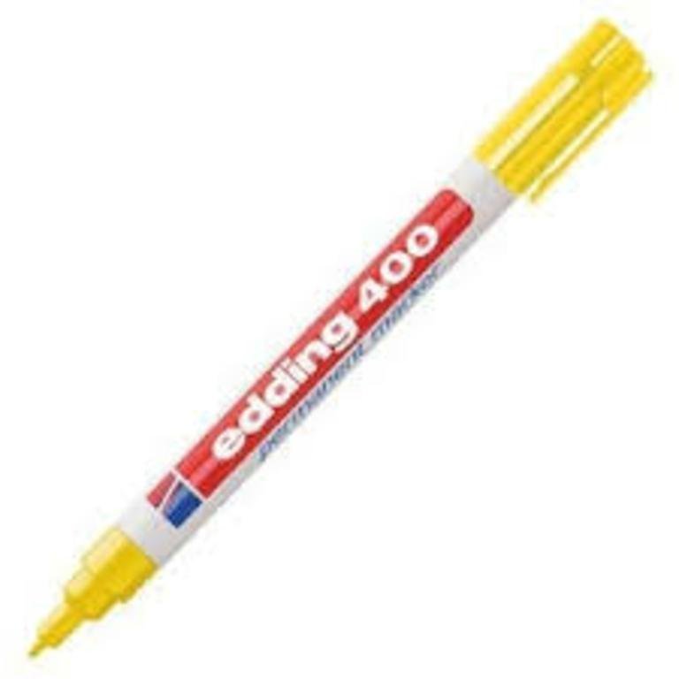 MARCADOR EDDING  400 PERMANENTE AMARILLO P/FINA