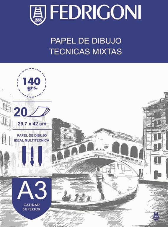 PAPEL FEDRIGONI MULTITECNICA 140 GRS A3 x 20 HS