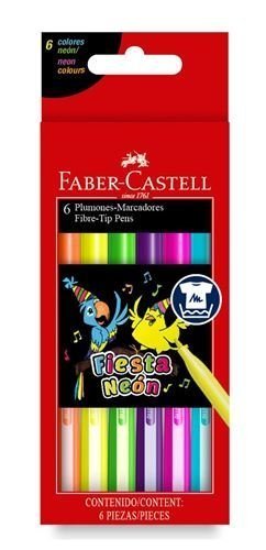 MARCADOR FABER CASTELL NEON x 6 COLORES
