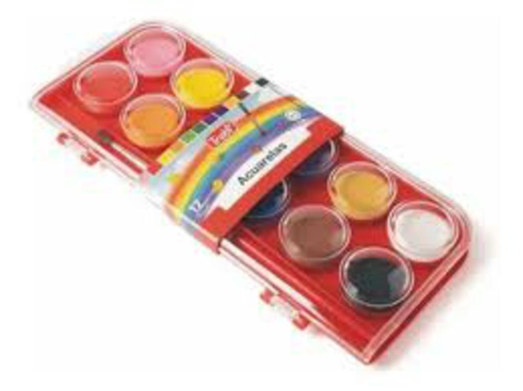 ACUARELA TRABI ESTUCHE RIGIDO x 12 COLORES