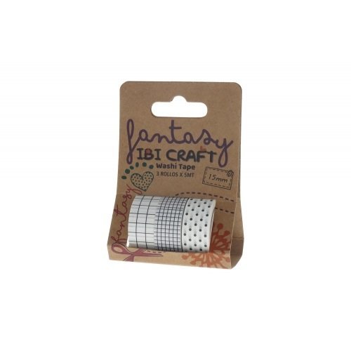 CINTA ADHESIVA WASHI PATTERN x 3 ROLLOS     055796