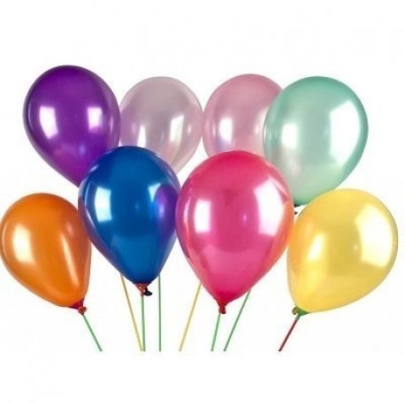GLOBO LISO MULTICOLOR PERLADOS x 50 UNID