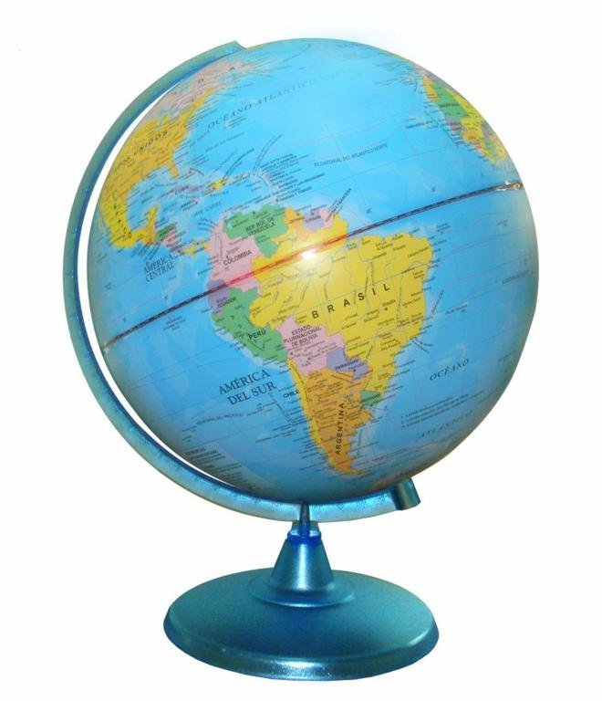 GLOBO TERRAQUEO BASE PLASTICO 25 CM  257W