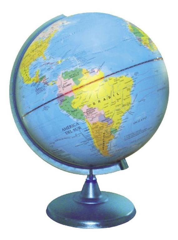 GLOBO TERRAQUEO BASE PLASTICO 30 CM  307W