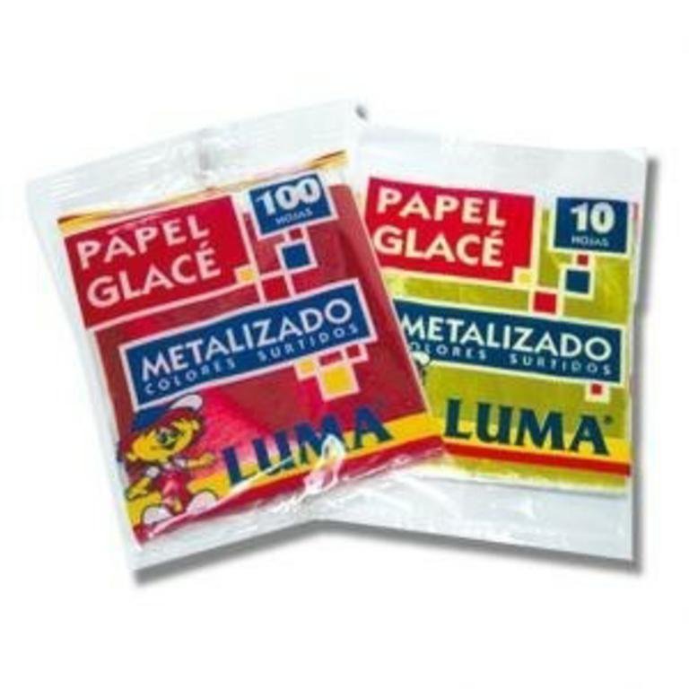 PAPEL GLASE METALIZADO SOBRE 10×,10  10 H