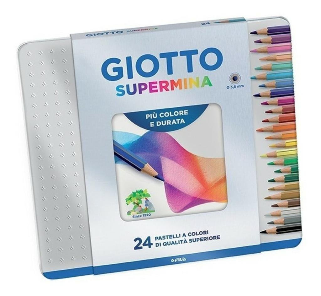 LAPIZ GIOTTO SUPERMINA LATA x 24 COLORES