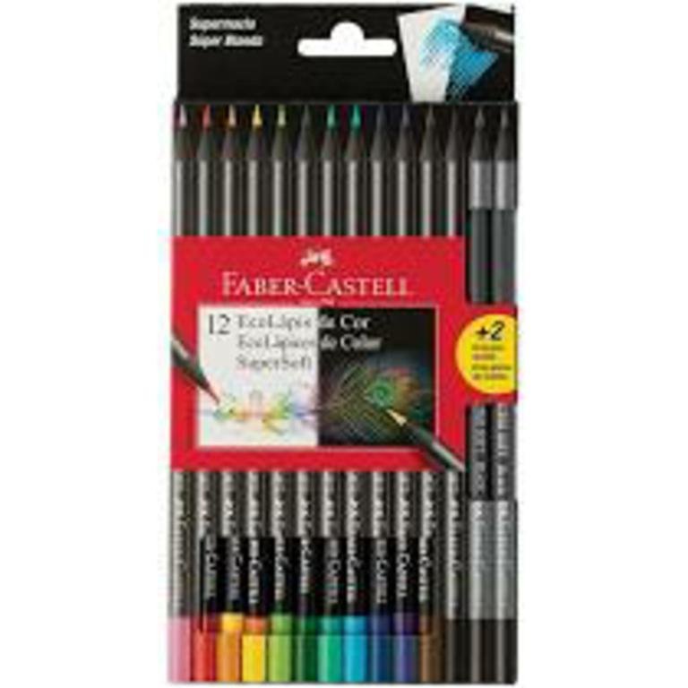 LAPIZ FABER CASTELL ECOLAPIZ SUPERSOFT x 12 COLORE