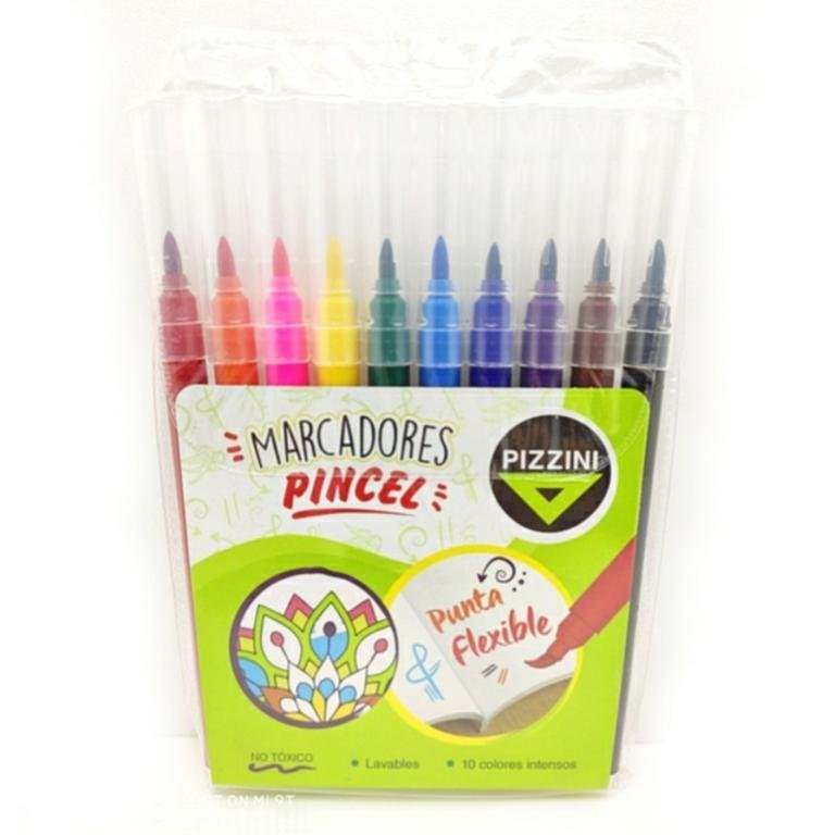 MARCADOR MIO ESCOLAR PINCEL X 10 COLORES    8210