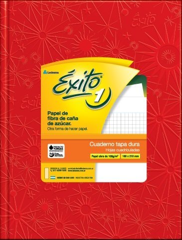 CUADERNO EXITO E1 TAPA DURA 48 HOJAS ARAÑA ROJO CUADRO