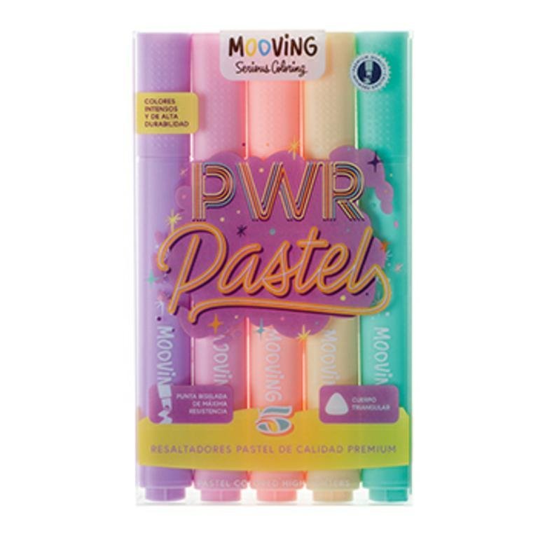 RESALTADOR COLORING PASTEL x 5 COLORES    3051105