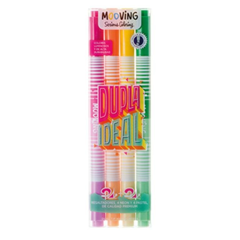 RESALTADOR COLORING DUO x 4 COLORES   3051204