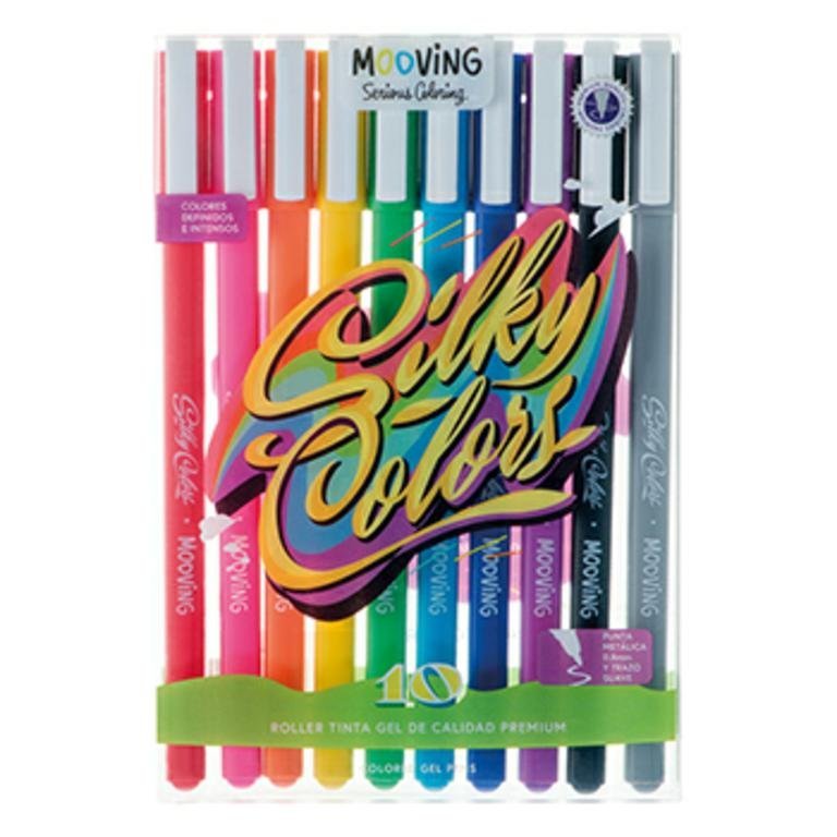 BOLIGRAFO COLORING  ROLLER TINTA GEL x 10 COLORES  3071010