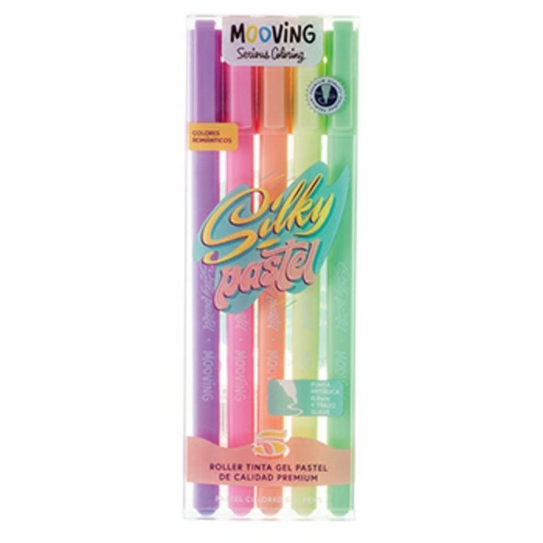 BOLIGRAFO COLORING  ROLLER GEL PASTEL x 5 COLORES 3071105