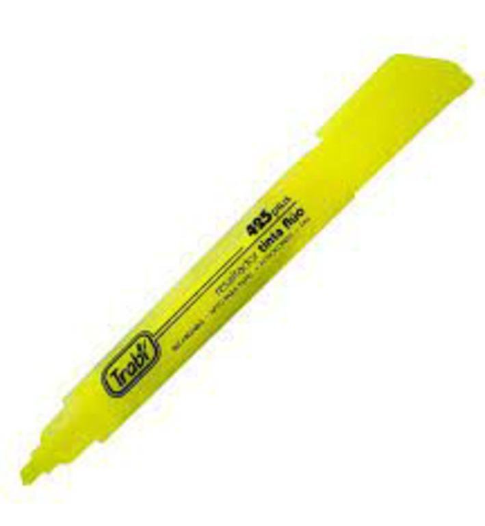 RESALTADOR TRABI 425 AMARILLO x 1 UNIDAD