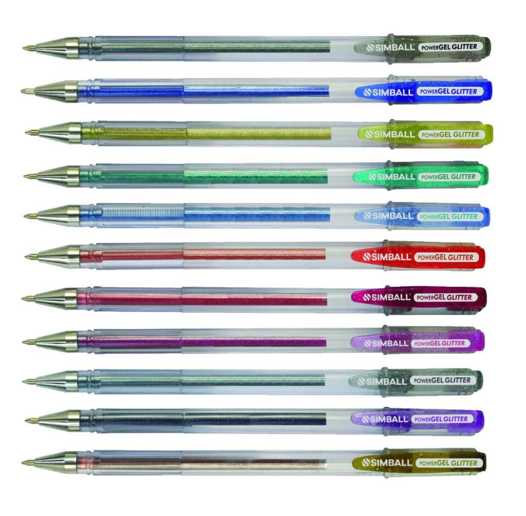 BOLIGRAFO GEL PEN GLITTER NEGRO
