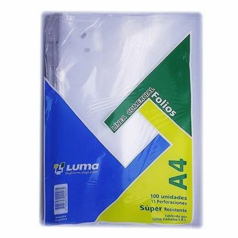 FOLIO A4       x 100 U SUPER        LUMA
