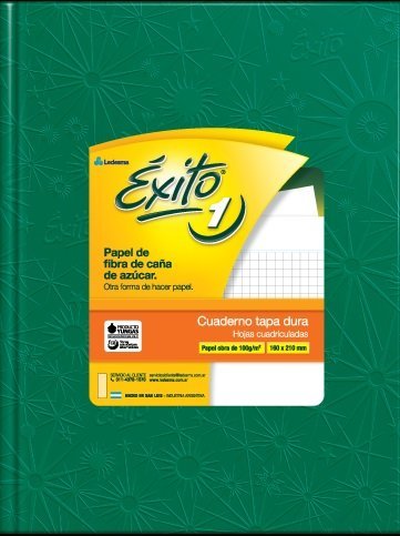 CUADERNO EXITO E1 TAPA DURA 48 HOJAS ARAÑA VERDE CUADRO