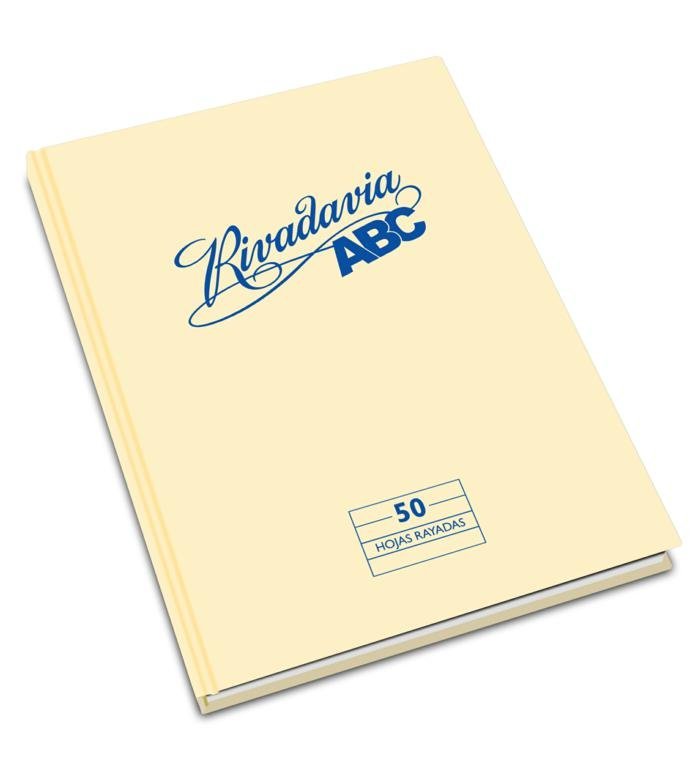 CUADERNO RIVADAVIA ABC 50 HOJAS 19X23.5  RAYADAS