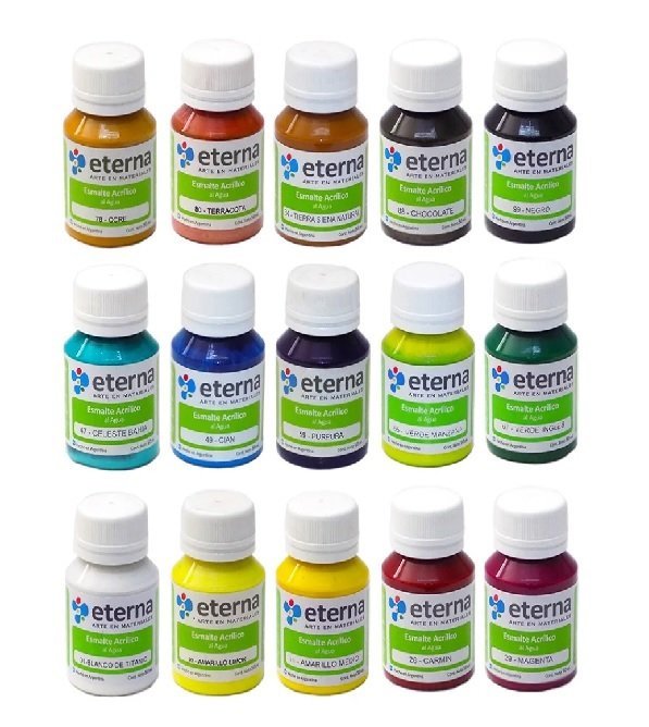 Esmalte ETERNA al Agua Cian  250ml.